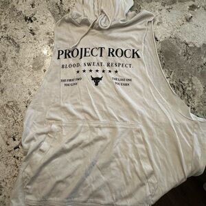 Project Rock Sleeveless Hoodie in Cream